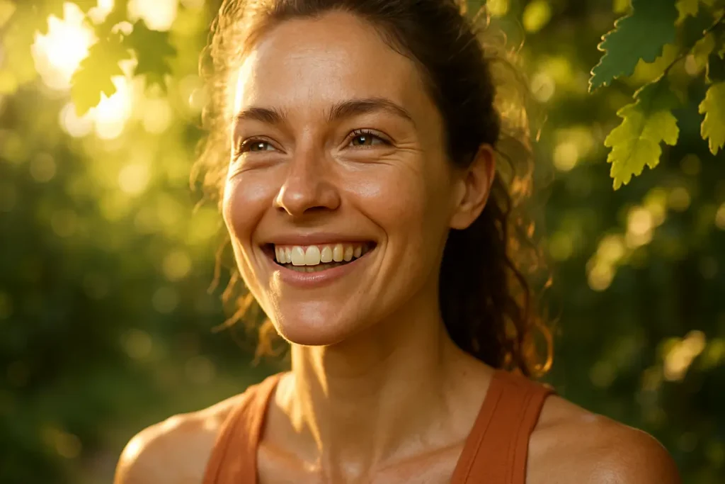 Vitamine D3 et soleil : une scène quotidienne évoque cette source de vitamine, sans indiquer de durée d’exposition conseillée.