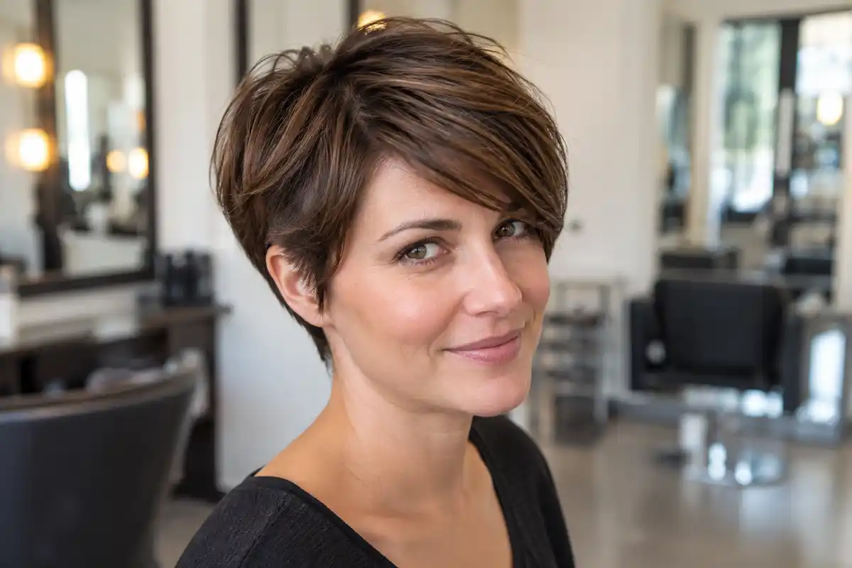 Coupes courtes féminines aux silhouettes variées, à comparer selon la texture des cheveux, le volume recherché et la longueur souhaitée.